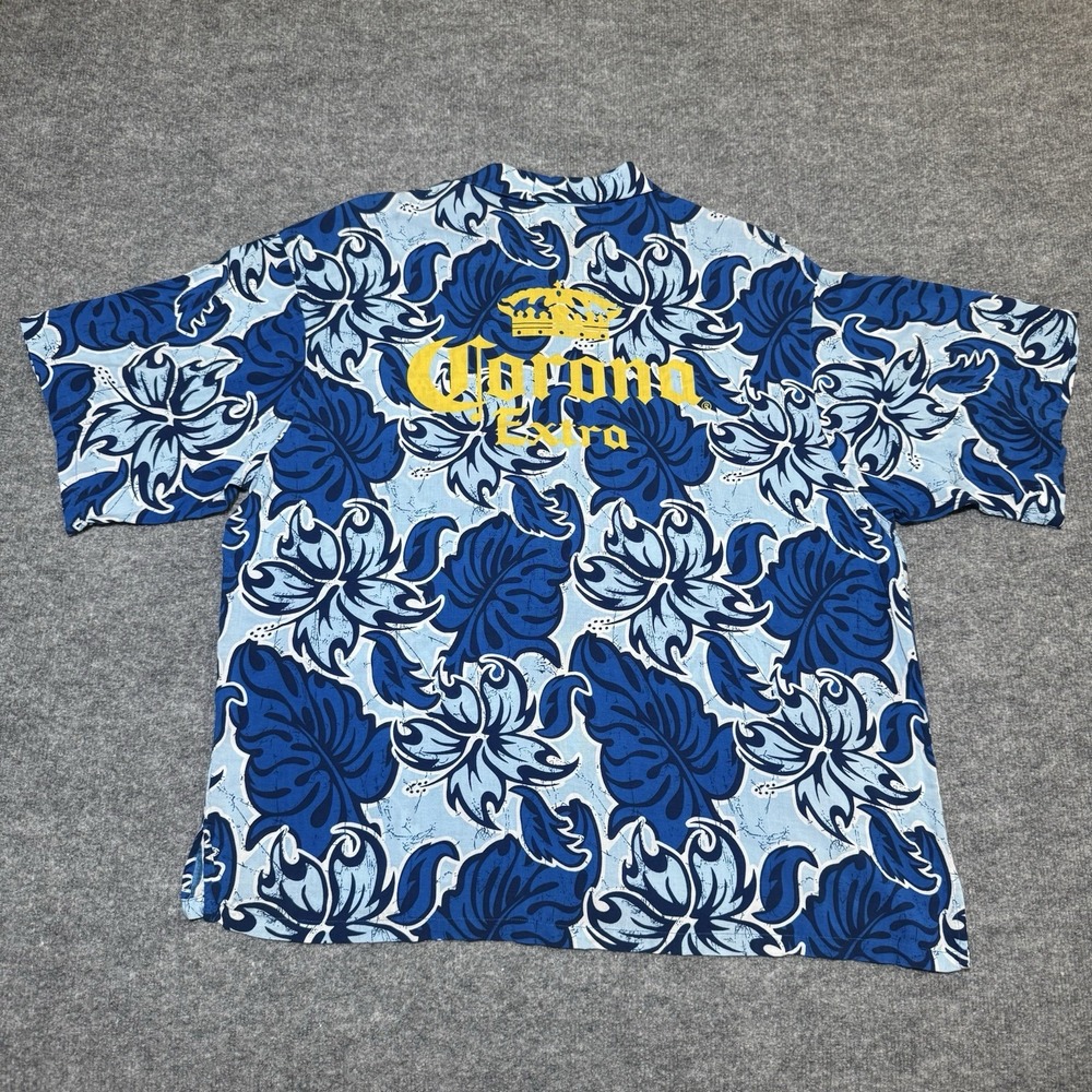 Lot of 2 Corona Beer Hawaiian Shirt Men 2XL Button Up Tropical‎ Beach Vacation - Picture 6 of 13
